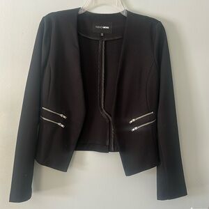 Black fashion nova blazer with silver zipper